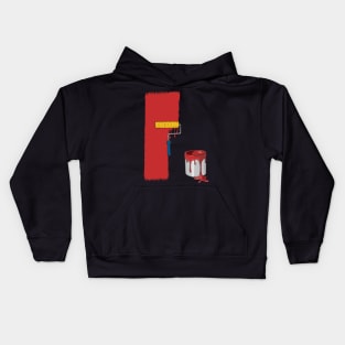 Facade Painting - Red Wall Art Painter Kids Hoodie